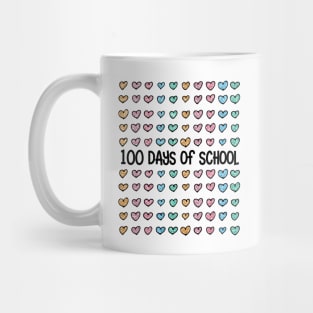 100 Days Of School Glitter Hearts Mug